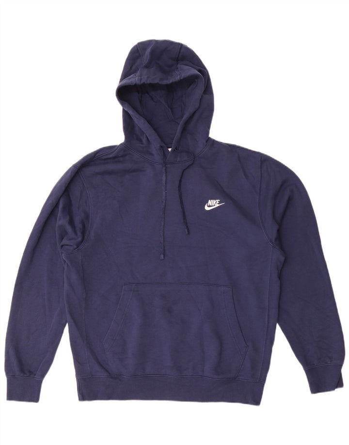 Nike Pull à capuche en coton bleu marine moyen pour homme