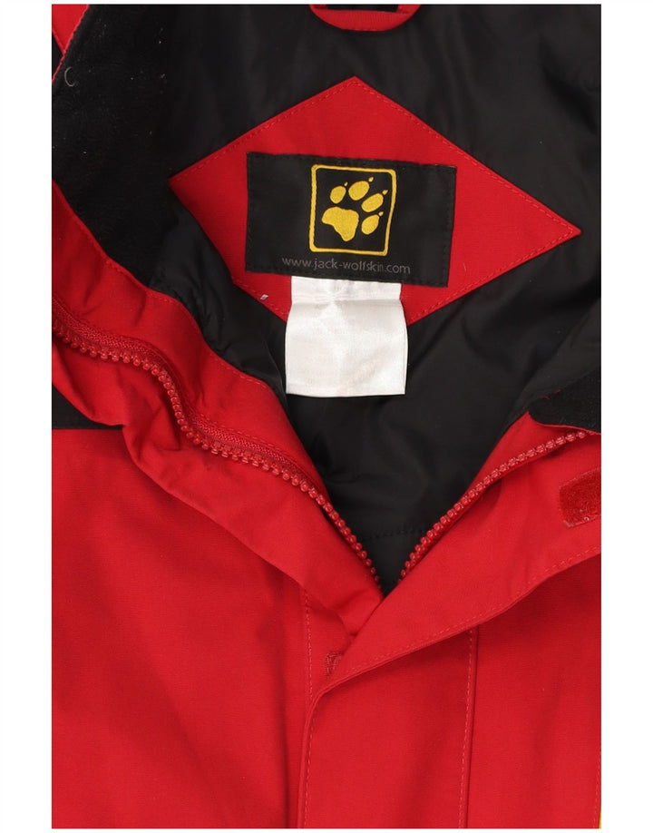 Jack Wolfskin Veste coupe-vent pour homme UK 40/42 Large Rouge Colourblock