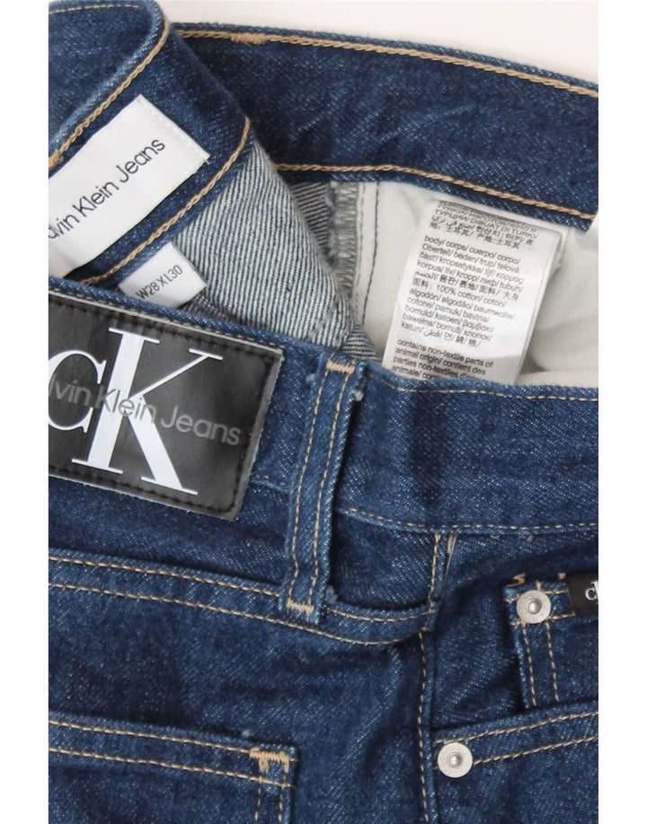 Calvin Klein Jean droit femme W28 L30 bleu coton