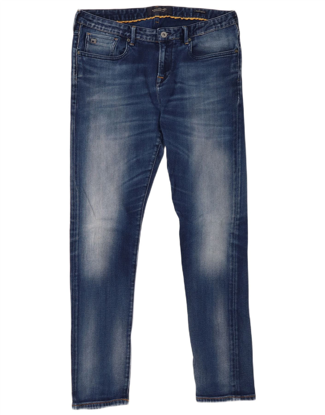 Scotch & Soda Jean Droit Homme W32 L32 Bleu Coton