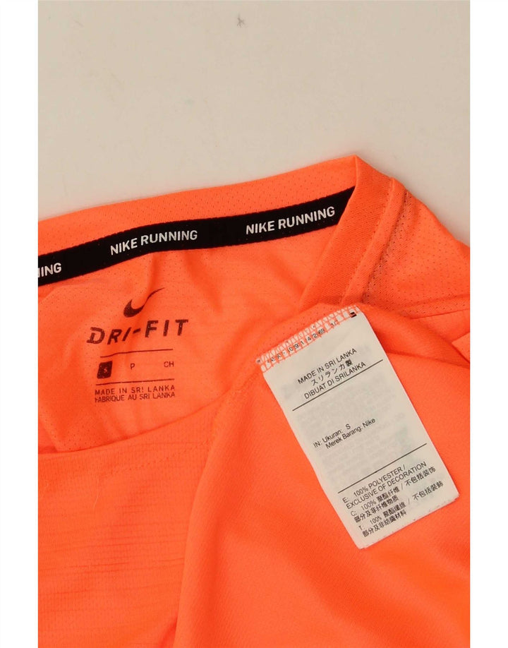 Nike Hommes Dri Fit T-Shirt Haut Petit Orange Polyester