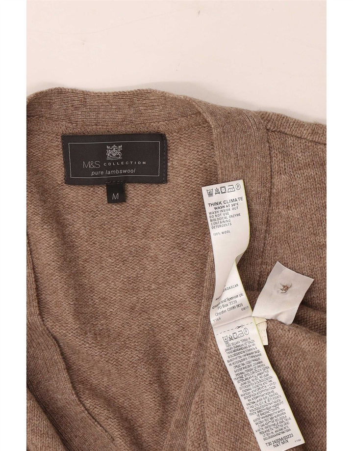 Marks & Spencer Cardigan pour homme en laine marron moyen