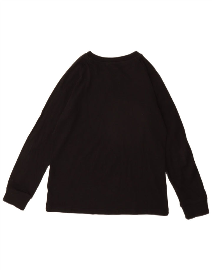 ADIDAS Haut Fille Manches Longues 9-10 ans Noir Coton