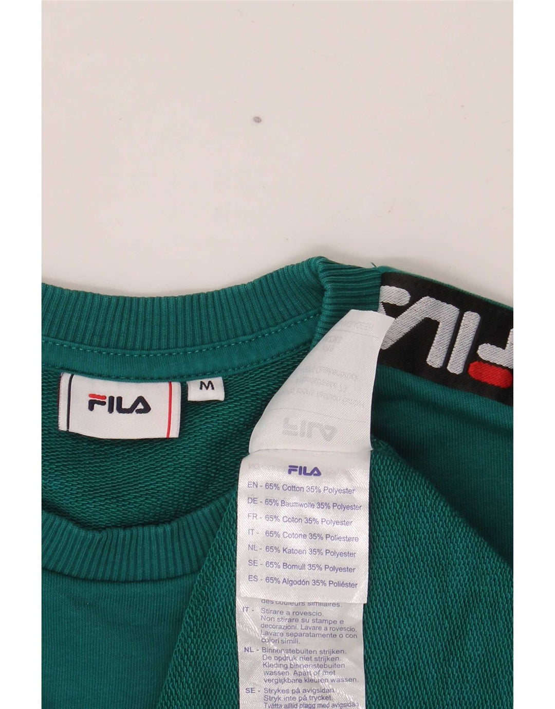 Fila Sweat-Shirt Graphique Homme Vert Moyen Colorblock Coton