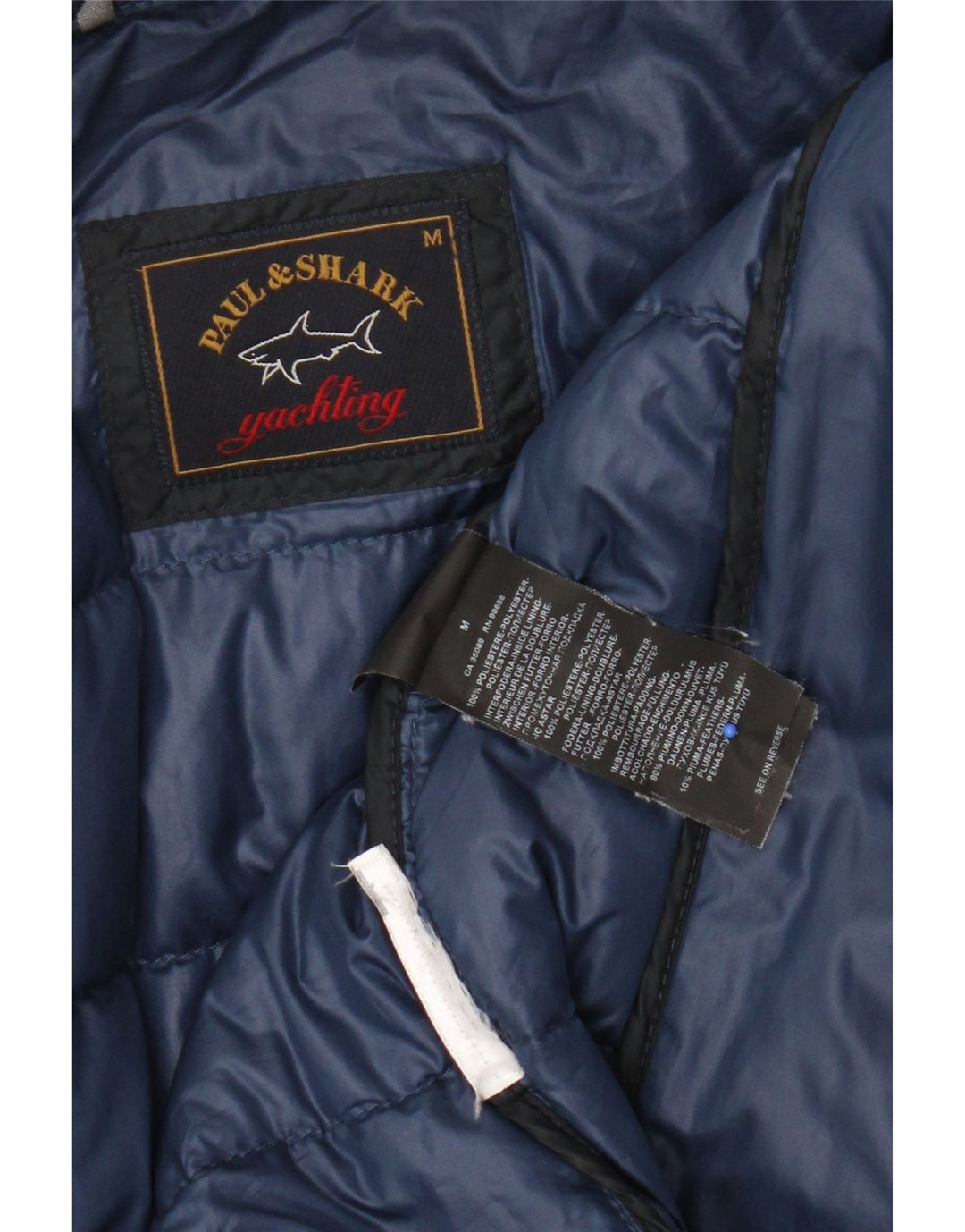 Paul & Shark Veste matelassée pour homme UK 38 Bleu marine moyen Polyester
