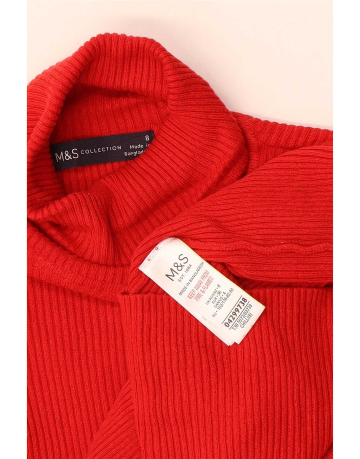 Marks & Spencer Haut à manches longues pour femme UK 8 Small Rouge Viscose