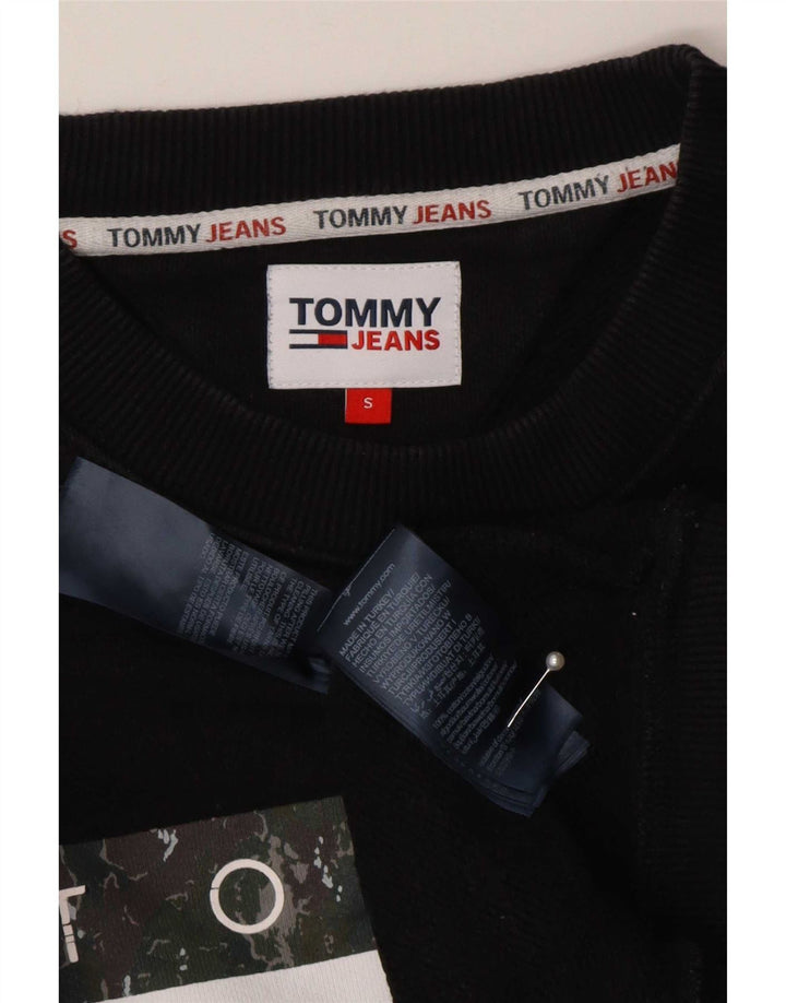 Tommy Hilfiger Sweat-shirt graphique pour homme Small Noir Colourblock