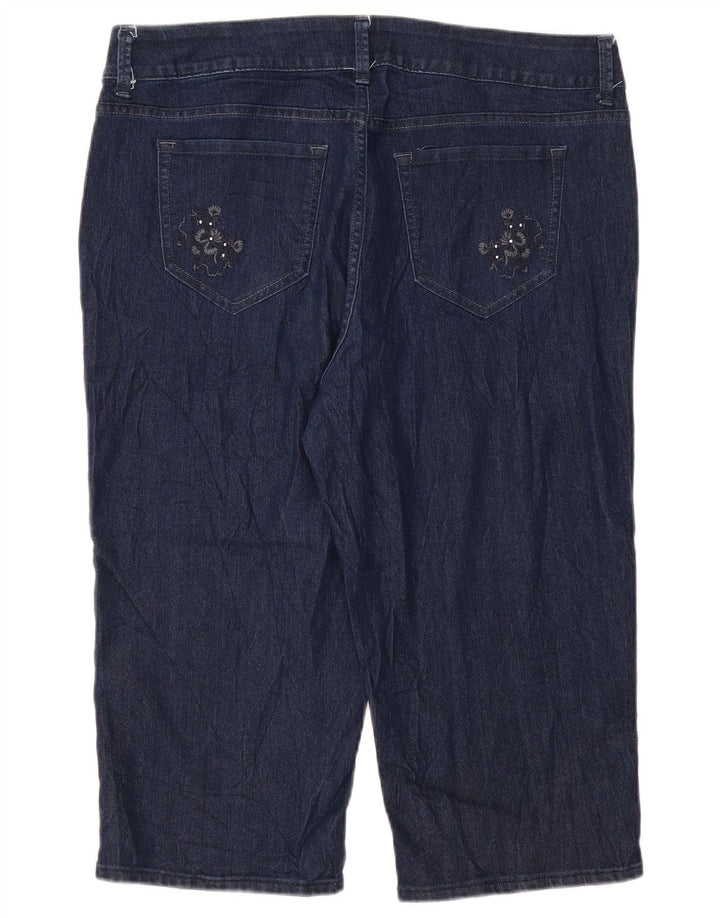 LEE Jeans Capri Riders pour femme US 16 2XL W38 L19 Bleu Coton