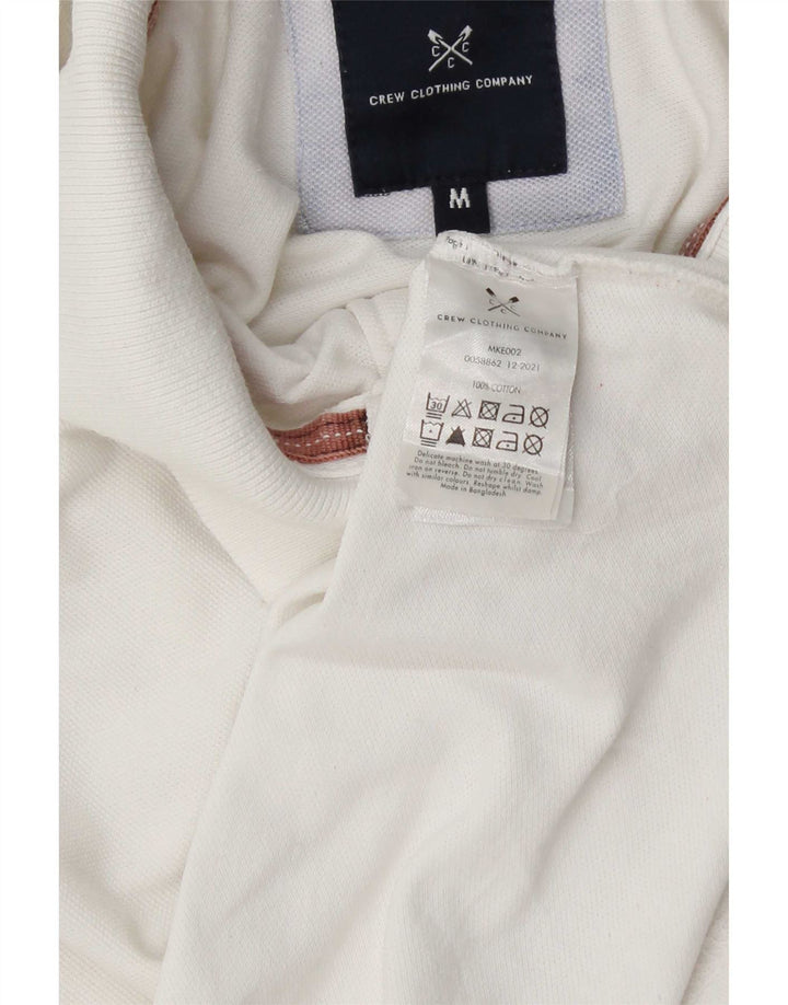 Crew Clothing Polo Homme Coton Blanc Moyen