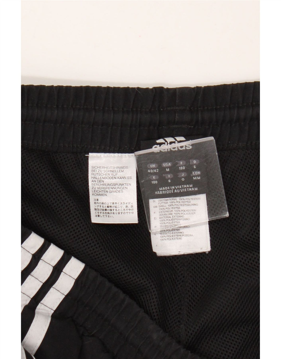 Adidas Pantalon de survêtement pour homme UK 40/42 Medium Noir Polyester