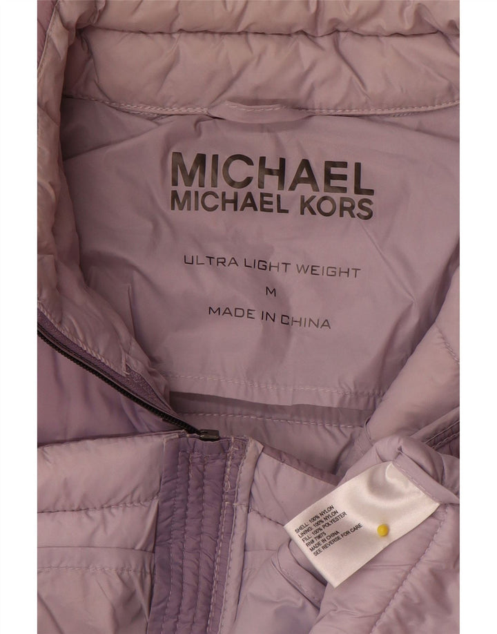 Michael Kors Veste rembourrée pour femme UK 14 Nylon violet moyen