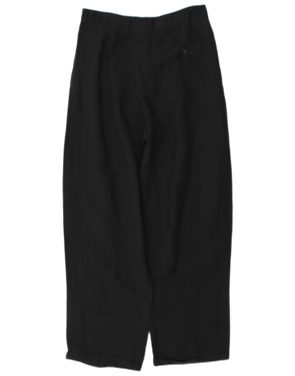 Byblos Pantalon chino à chevilles pour femme IT 46 Large W32 L30 Lin noir
