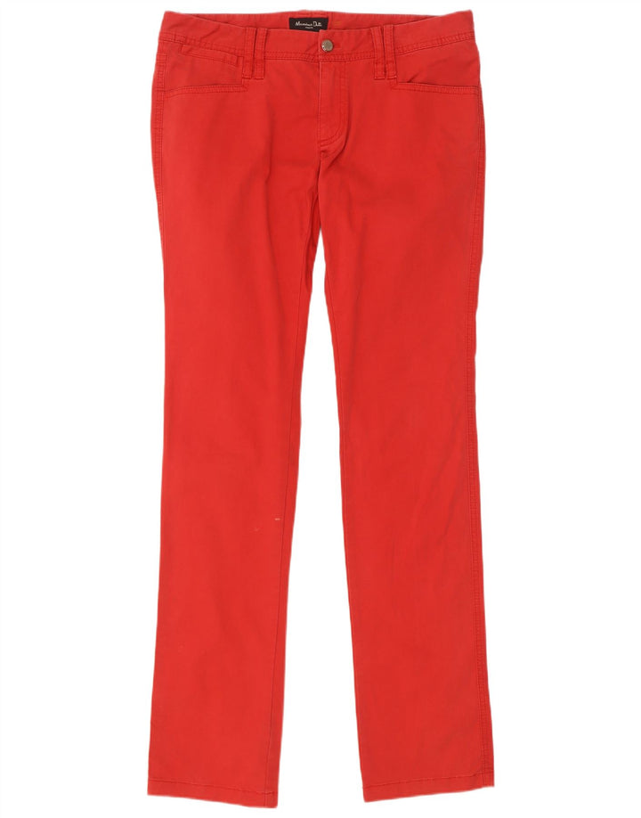 Massimo Dutti Pantalon décontracté slim pour femme EU 40 Medium W30 L34 Rouge
