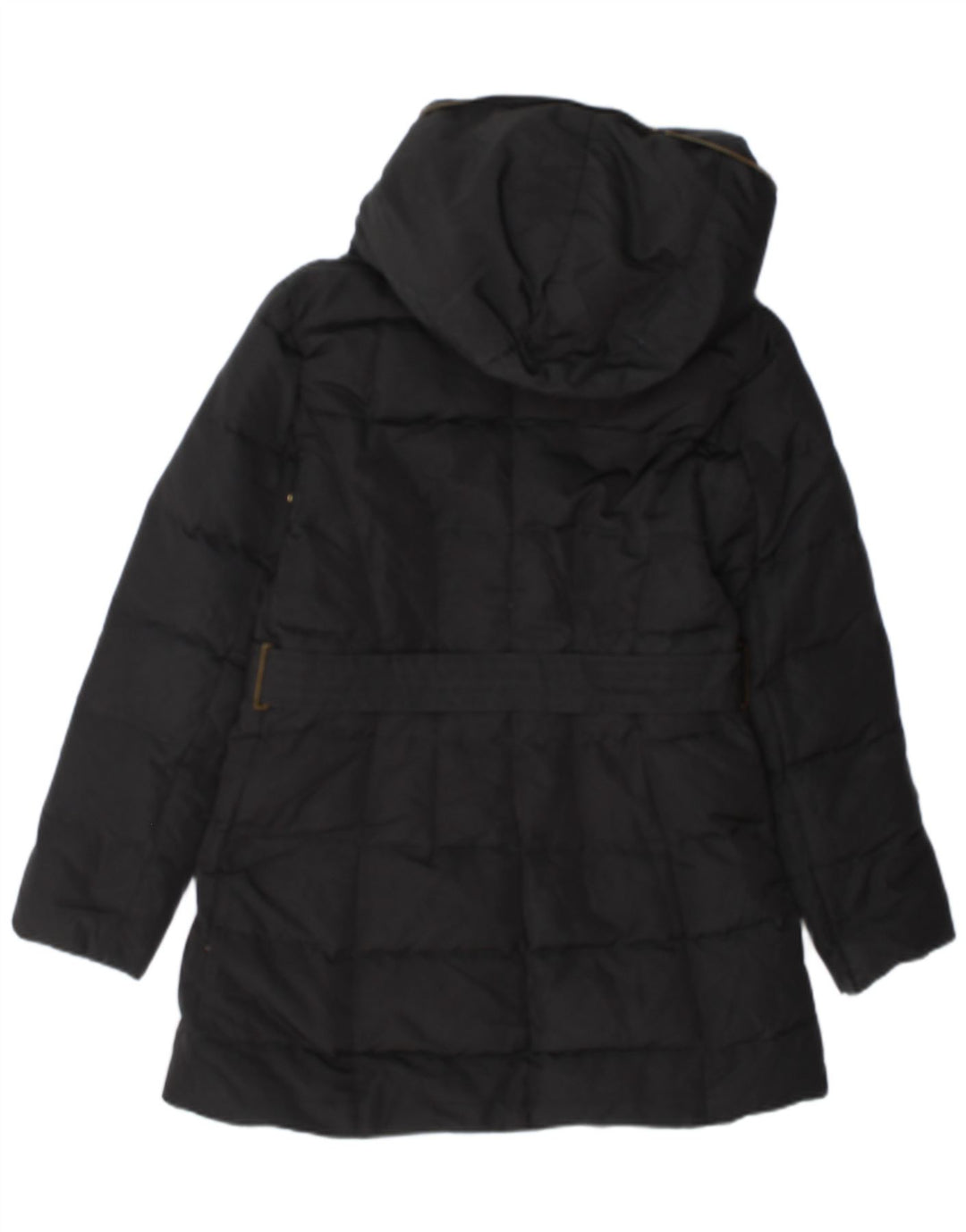 Zara Manteau matelassé à capuche pour femme UK 14 Large Noir