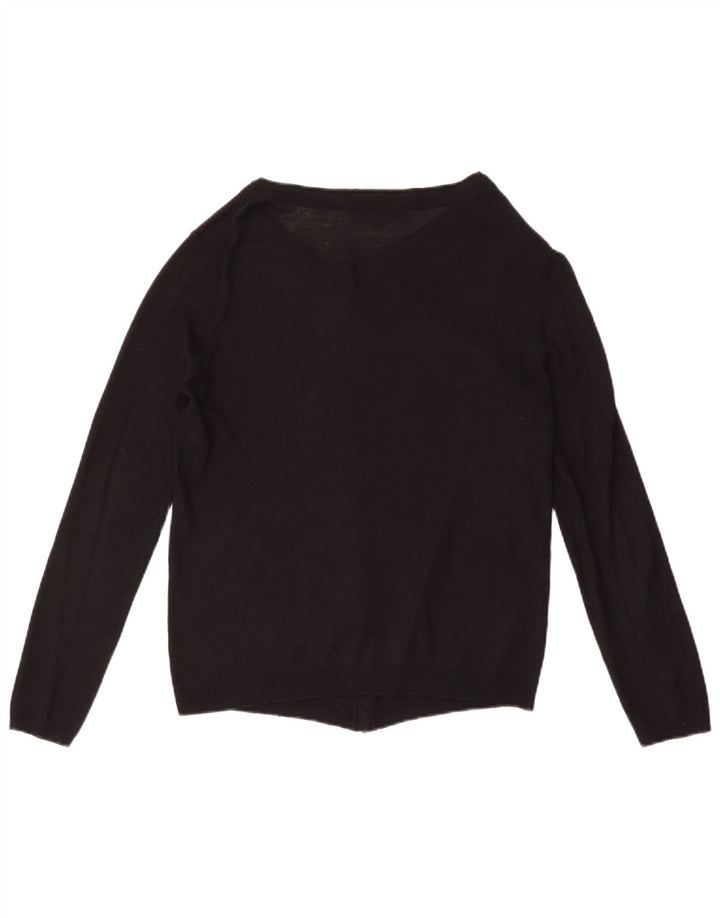 Zara Cardigan Femme Pull UK 12 Medium Noir