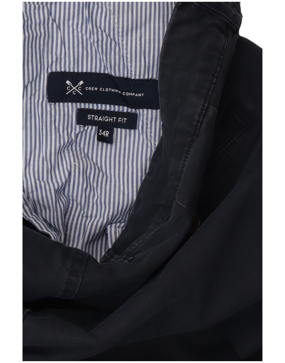 CREW CLOTHING Pantalon Chino Droit Homme W34 L32 Bleu Marine