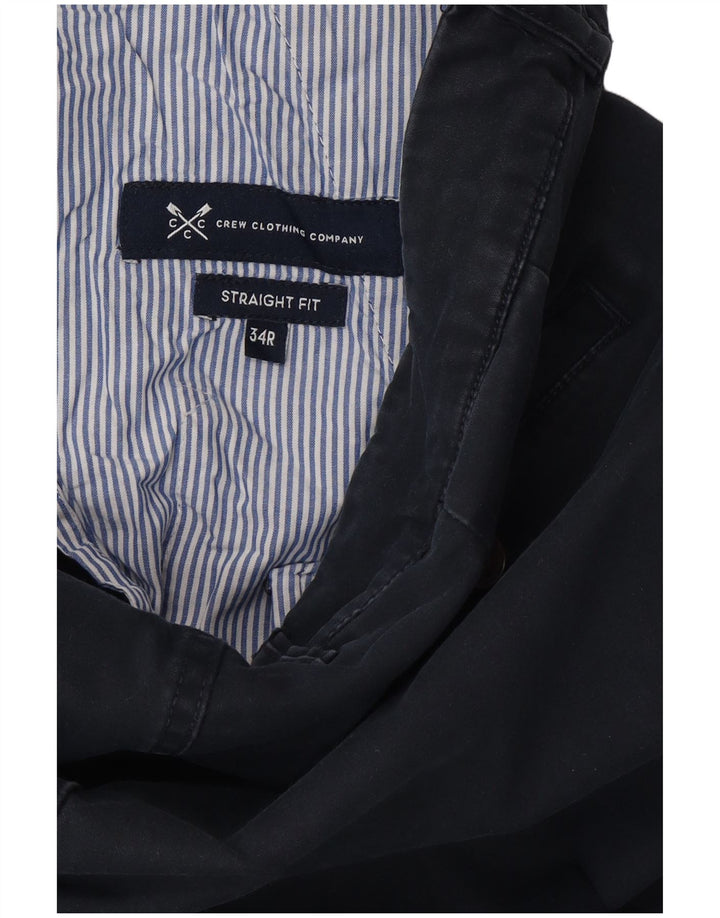 CREW CLOTHING Pantalon Chino Droit Homme W34 L32 Bleu Marine