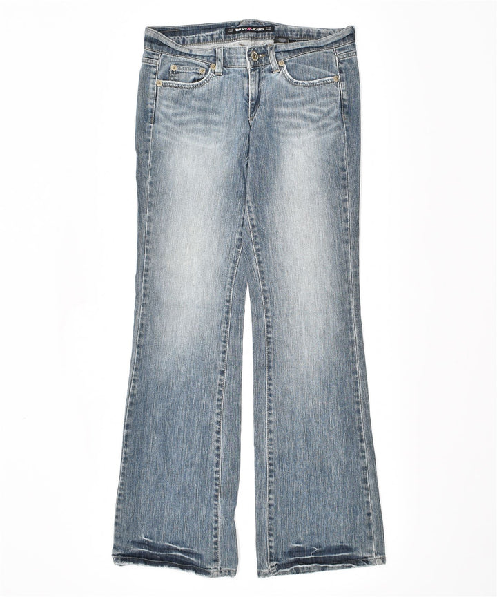 DKNY Femme Time Square Jean évasé US 9 Large W32 L33 Bleu Coton