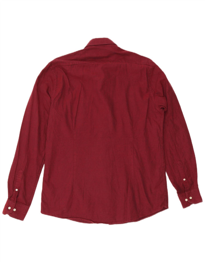 Barbour Chemise Coupe Ajustée Homme Grand Coton Bordeaux