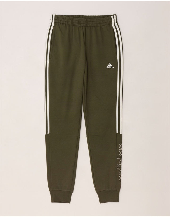 Adidas Pantalon de survêtement graphique pour homme en coton kaki moyen