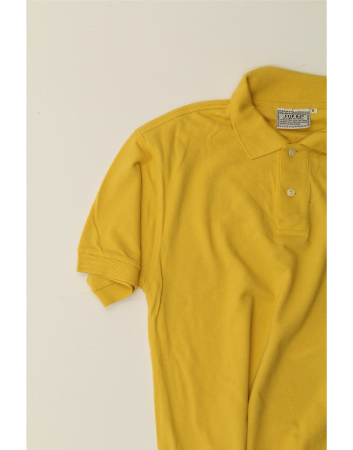 POP 84 Mens Polo Shirt Small Yellow Cotton Vintage POP 84 and Second-Hand POP 84 from Messina Hembry 