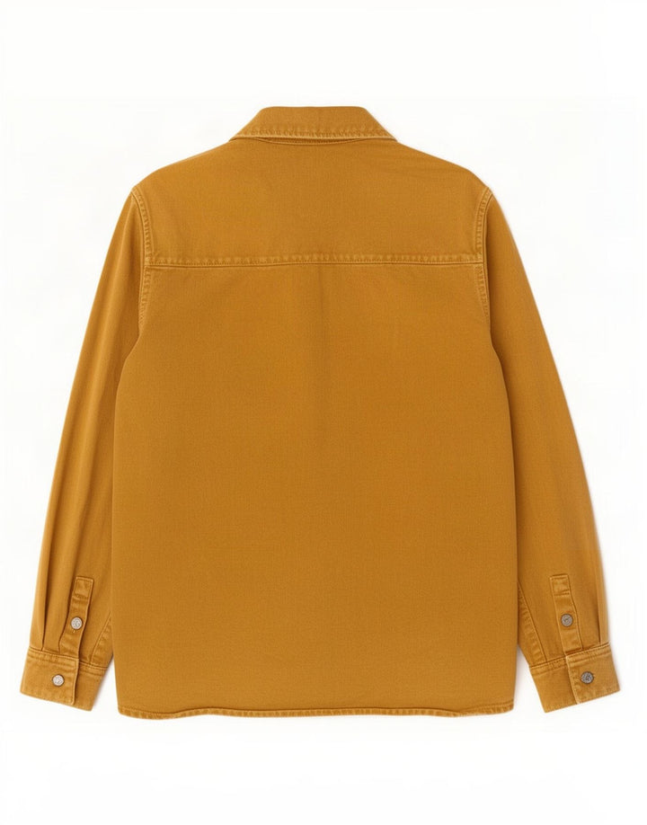 Zara Chemise en jean coupe décontractée Small Jaune |