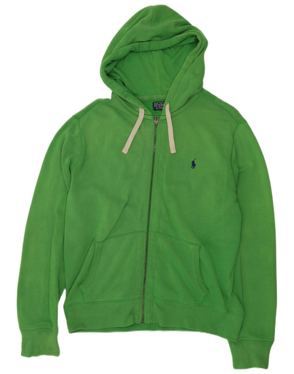 Polo Ralph Lauren Pull à capuche zippé pour homme Grand coton vert