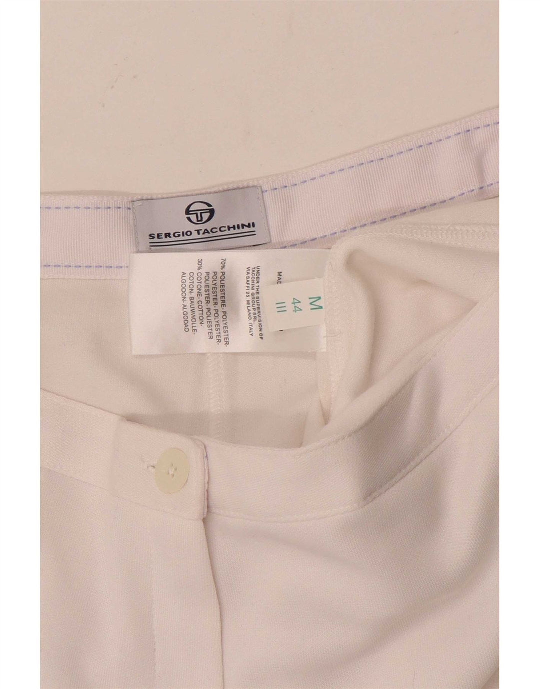 Sergio Tacchini Short Femme Moyen W30 Blanc Polyester