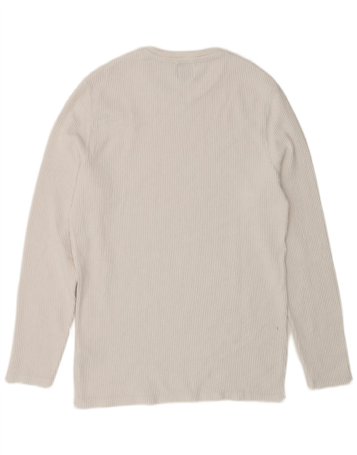 Zara Homme Top Manches Longues Coton Blanc Moyen