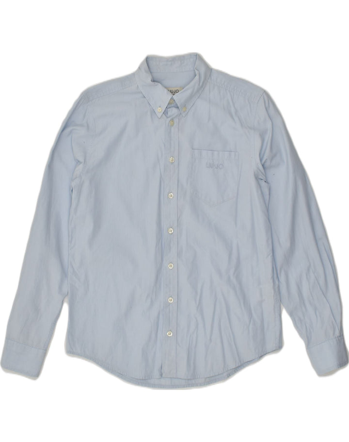 LIU JO Boys Shirt 11-12 Years Blue Cotton | Vintage Liu Jo | Thrift | Second-Hand Liu Jo | Used Clothing | Messina Hembry 
