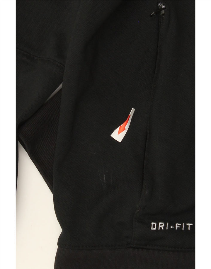 Nike Hommes Dri Fit Survêtement Top Veste Petit Noir Colorblock Polyester
