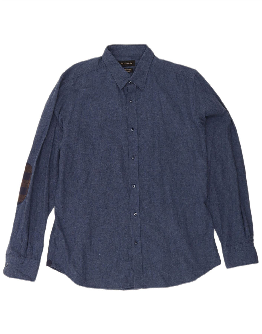 Massimo Dutti Chemise Homme Large Bleu Marine Coton