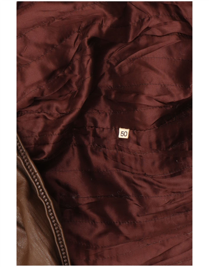 Veste en cuir femme vintage IT 50 XL Marron