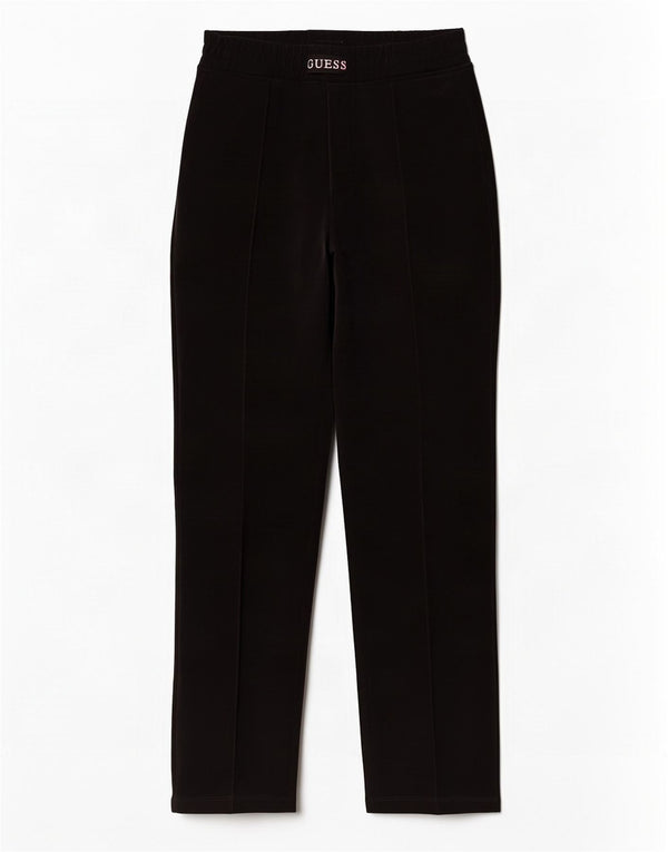 Guess Pantalon de survêtement en velours pour femme UK 10 Small Noir Polyester