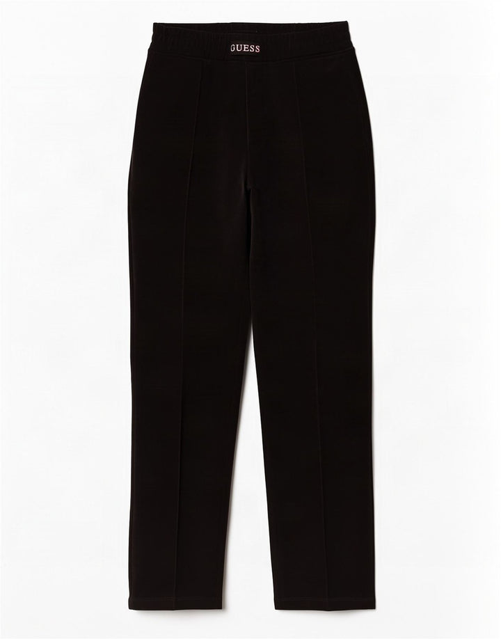 Guess Pantalon de survêtement en velours pour femme UK 10 Small Noir Polyester