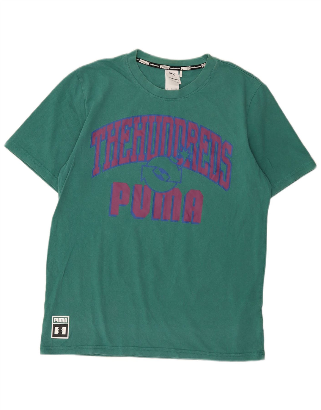 Puma T-Shirt Graphic Homme Vert Moyen Coton