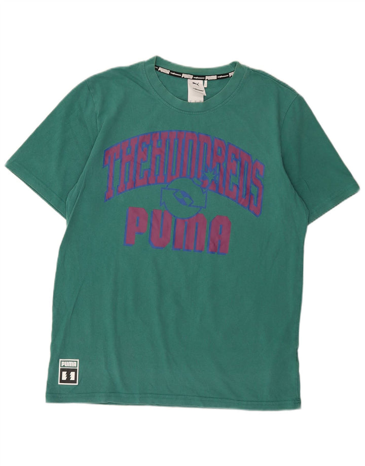 Puma T-Shirt Graphic Homme Vert Moyen Coton