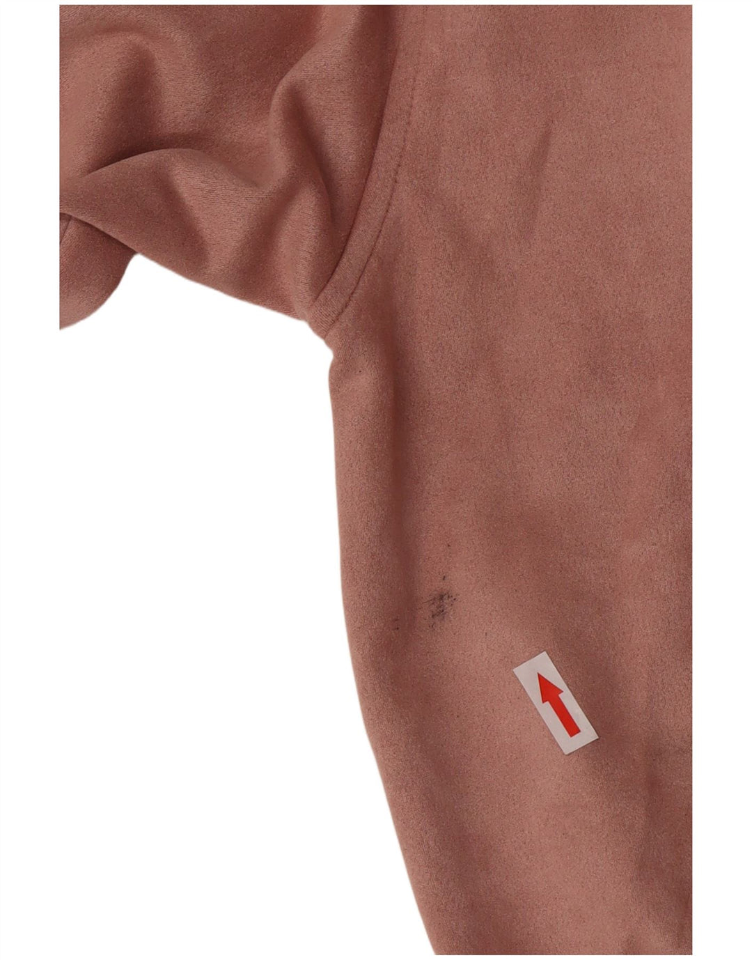Zara Pull à capuche à col zippé pour femme UK 14 Polyester rose moyen