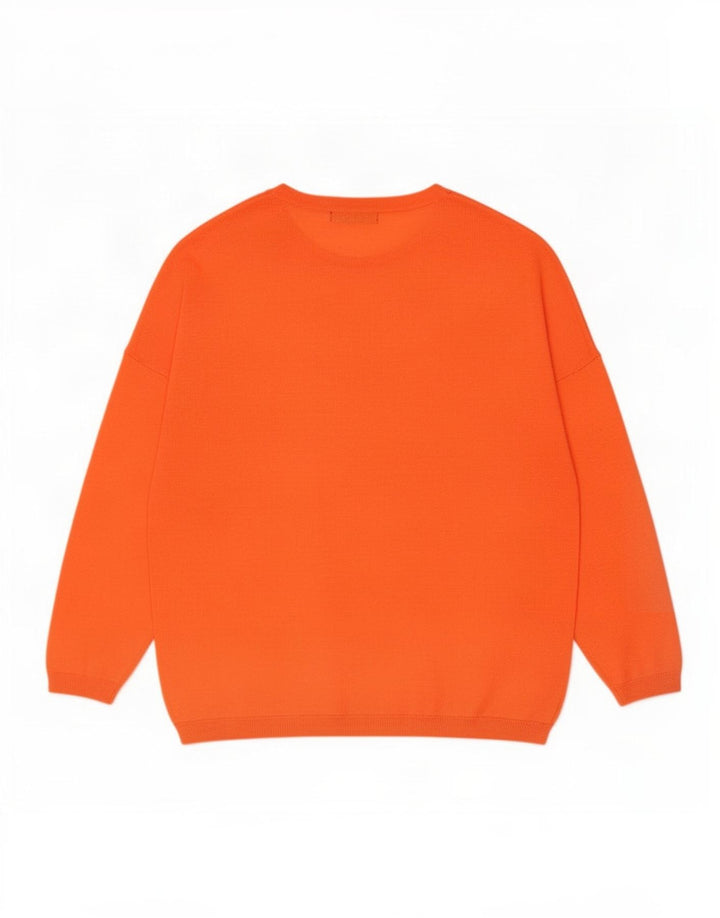 Marks & Spencer Pull surdimensionné à col rond pour femme UK 18 XL Orange