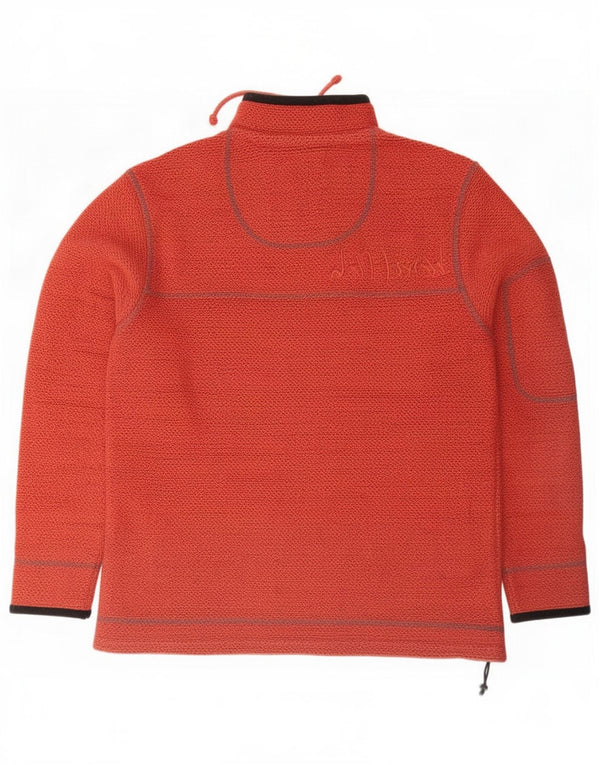 Weird Fish Sweat-shirt à col zippé pour homme en coton moucheté rouge