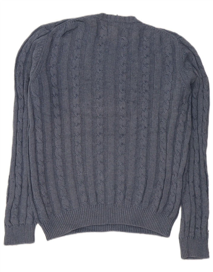 Farah Pull à col rond pour homme en coton bleu marine Petit
