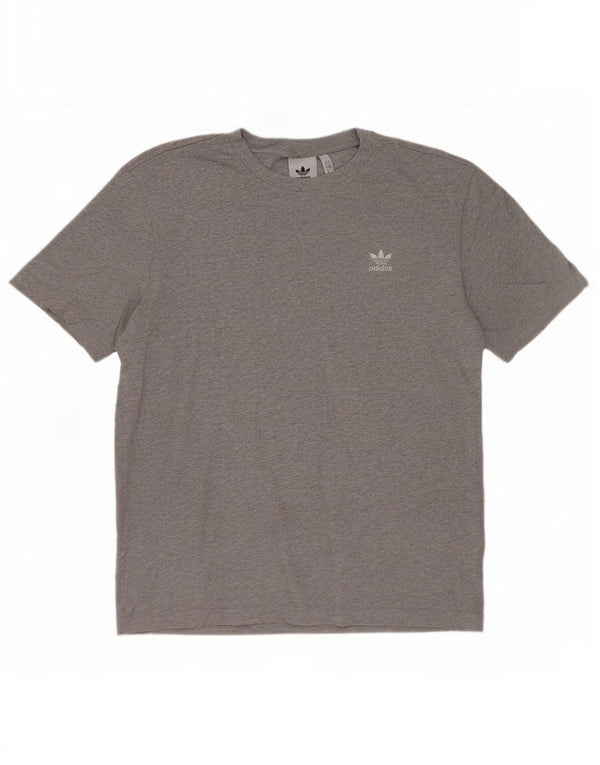 Adidas T-Shirt Homme Gris Moyen Coton