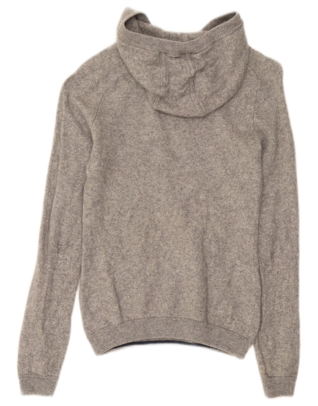 JACK WILLS Pull court à capuche pour femme UK 12 Gris moyen cachemire