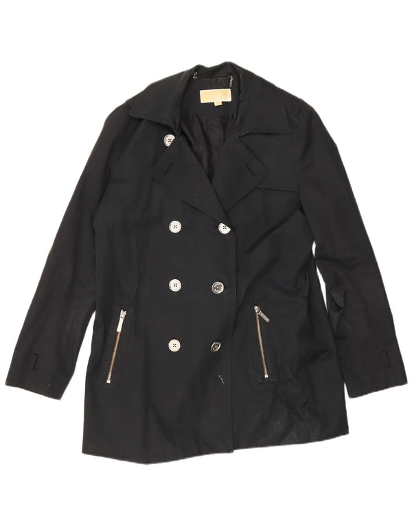 Michael Kors Trench court à double boutonnage pour femme UK 16 Large Noir