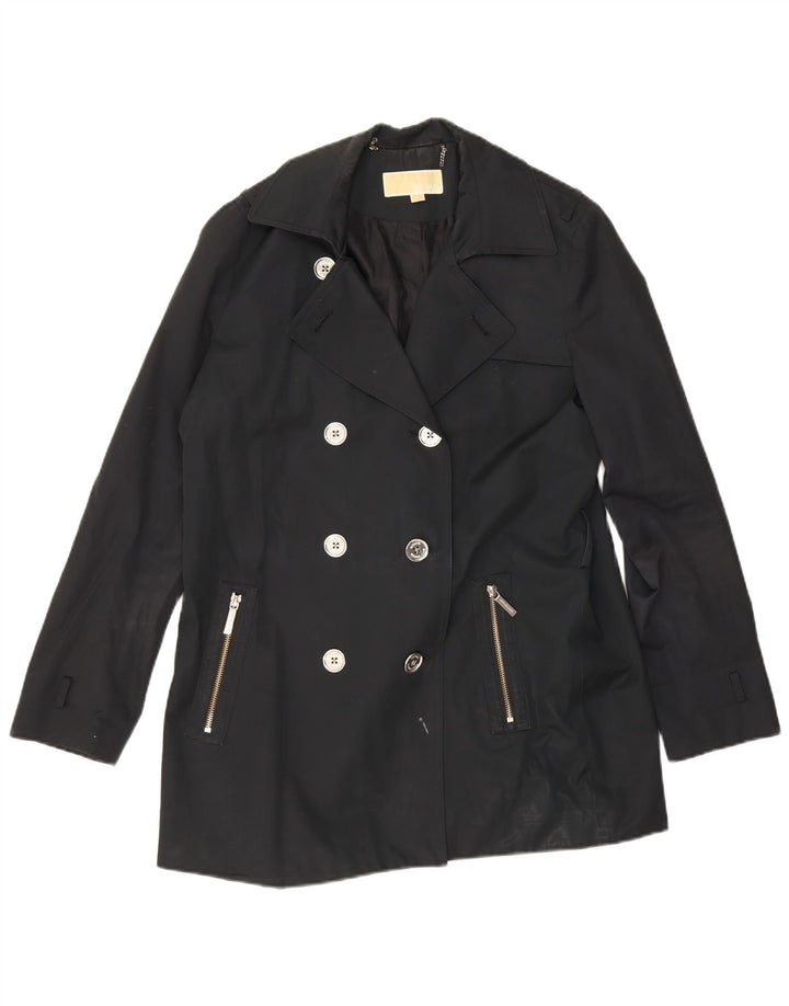 Michael Kors Trench court à double boutonnage pour femme UK 16 Large Noir