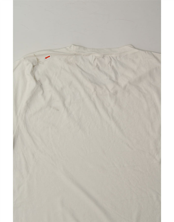 ZARA Mens T-Shirt Top Medium White Cotton Vintage Zara and Second-Hand Zara from Messina Hembry 