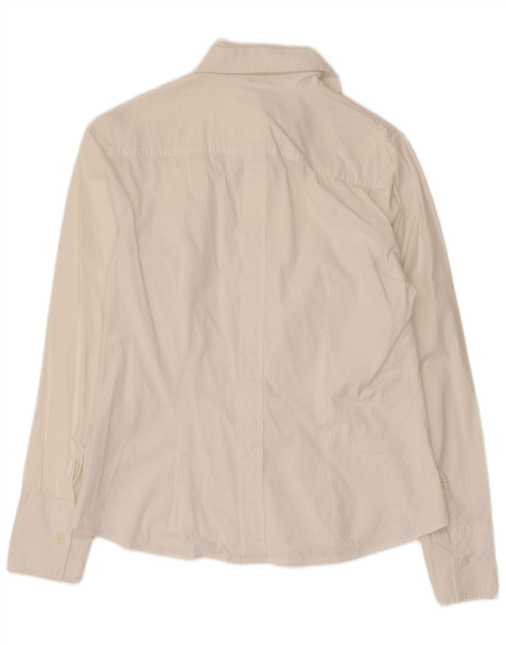 Benetton Chemise Femme UK 14 Large Blanc
