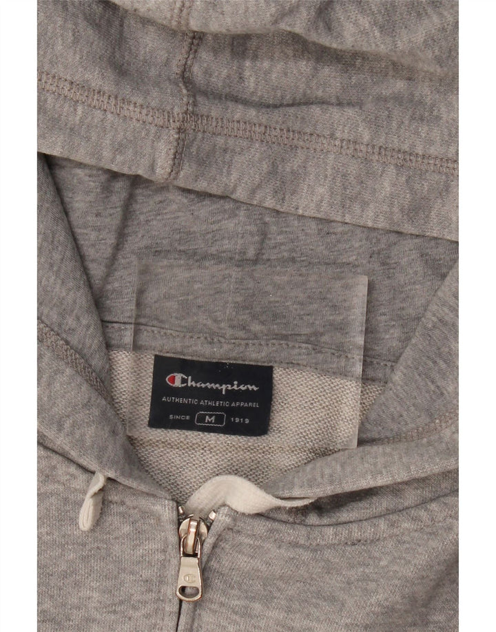 CHAMPION Womens Zip Hoodie Sweater UK 12 Medium Grey