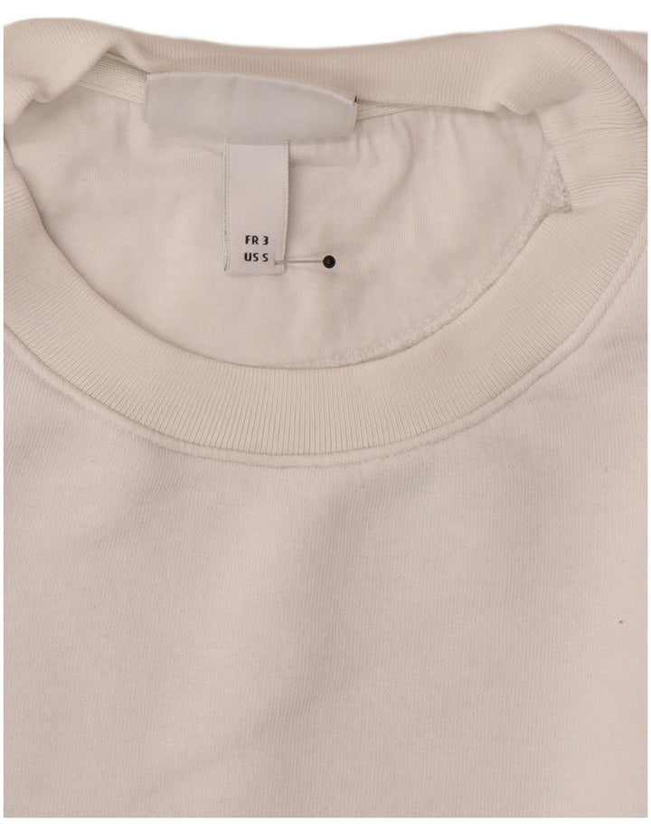 Lacoste Mens Graphic Sweatshirt Jumper Taille 3 Petit Coton Blanc