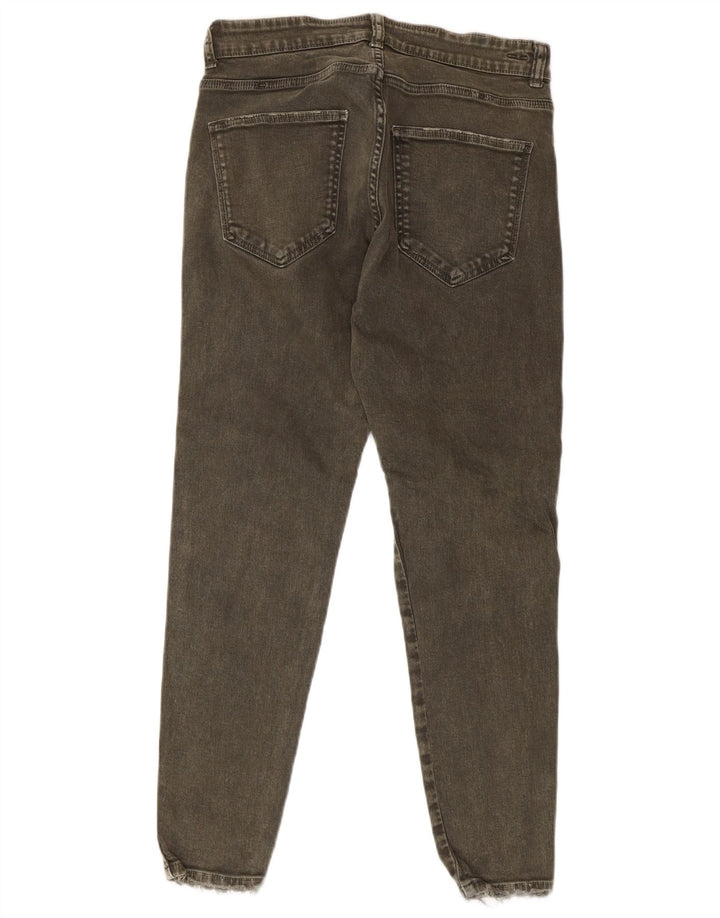 Zara Jean slim en détresse pour homme EU 42 Medium W32 L27 Coton kaki